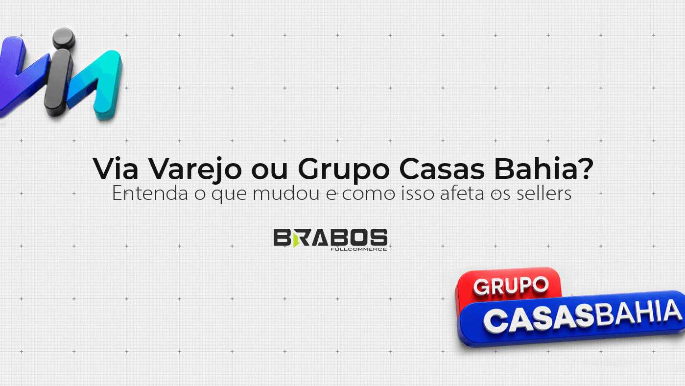 Painel marketplace do Grupo Casas Bahia com operação ecommerce e gestão de sellers.