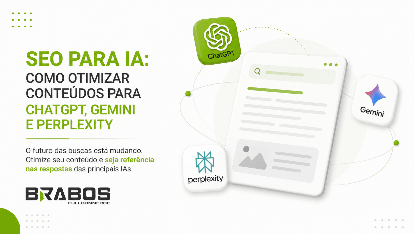 Profissional analisando estratégias de SEO para inteligência artificial com foco em ChatGPT, Gemini, Perplexity e AI Overviews.